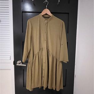 Zara green shirt dress